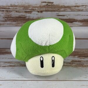 Authentic Nintendo Super Mario 2009 Green 1-Up Mushroom Plush 9"